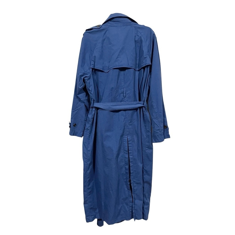 Lauren Ralph Lauren Black Label Featherweight Twill Trench Coat sz: 12 Blue - Picture 7 of 11